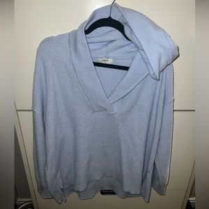 Aerie Hoodie Lounge Top — Light Blue — Size L